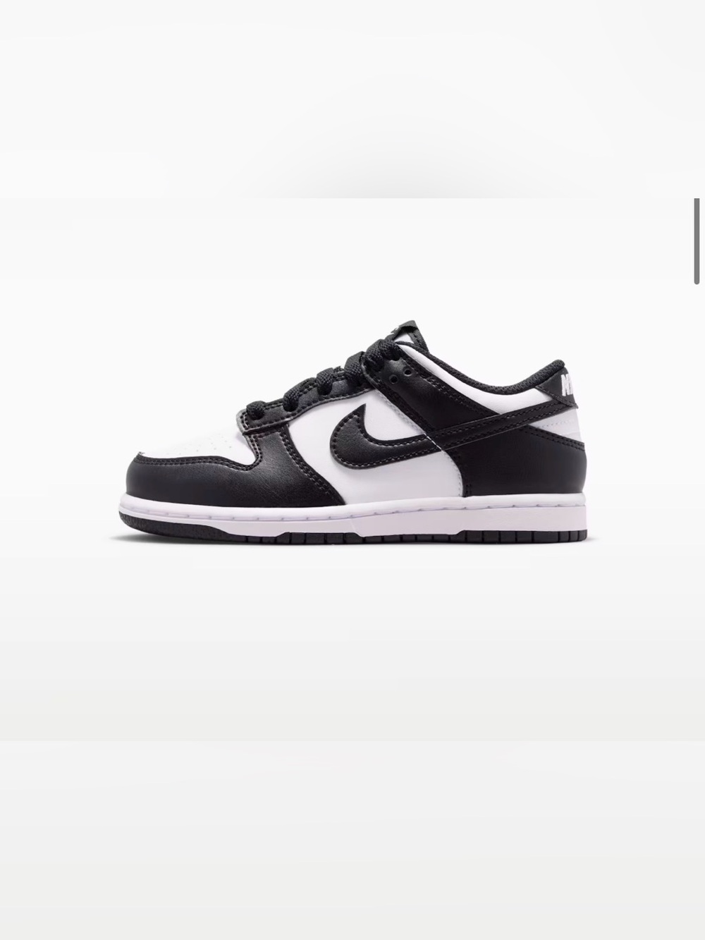 Nike Kids Black and White Low-Top Sneakers